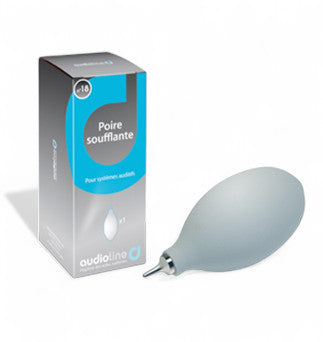 Poire soufflante Audioline – Séchage rapide des embouts et tubes d’aides auditives